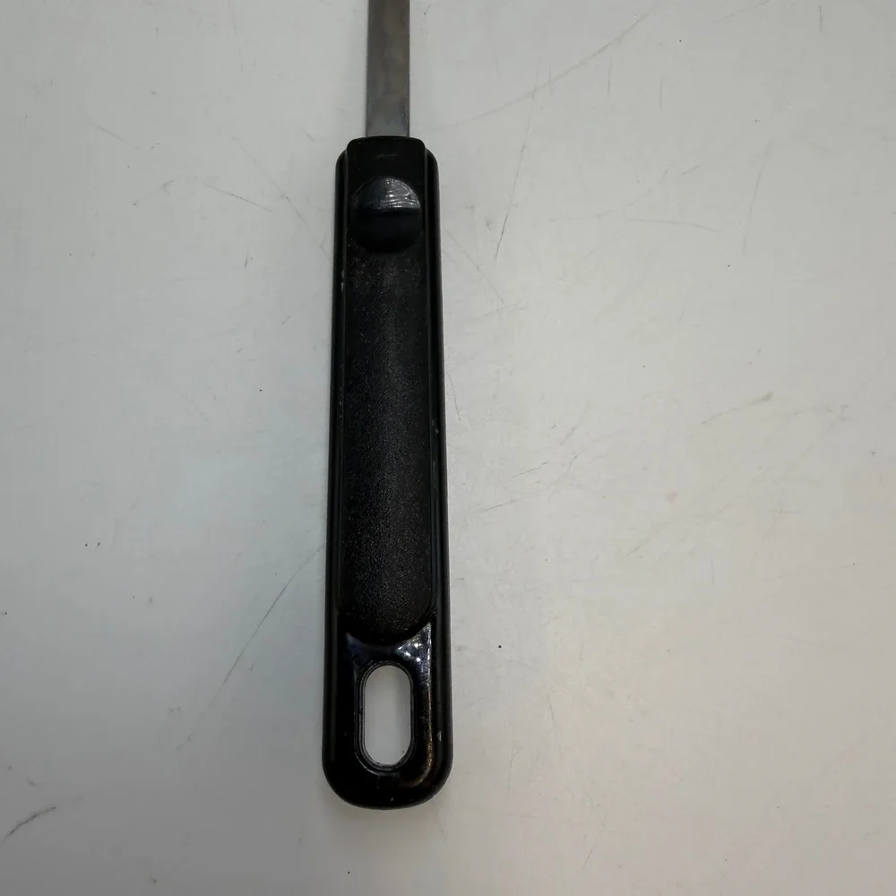 Vintage EKCO USA Slotted Spatula Stainless Steel Black Handle 11.5 Inch